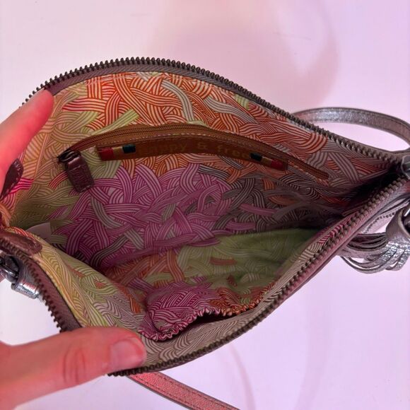 The Sak Silver Shimmer Leather Small Crossbody Purse - Picture 6 of 7